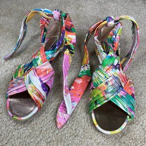 Baldinini Wrap Sandal Multicolor Leather 7.5